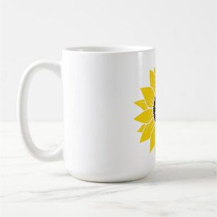Caneca De Café Incentivo à girassol - Capacitar palavras para mul