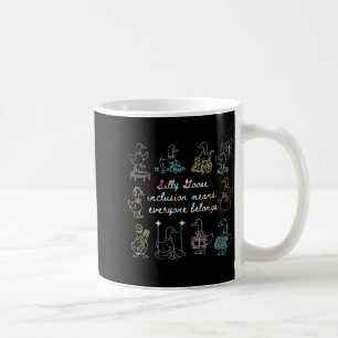 Caneca De Café Inclusão de ganso bobo vintage significa que todos