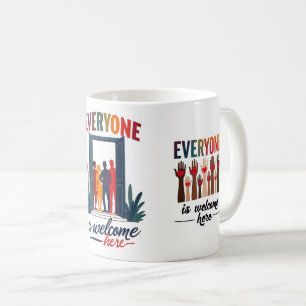 Caneca De Café Inclusão dos EUA para todos - Todos são bem-vindos