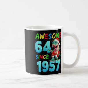 Caneca De Café Incrível 64 Desde 1957 Dinossauro 64. Aniversário