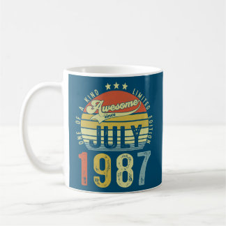 Caneca De Café Incrível desde julho de 1987 Vintage 35th Birthday