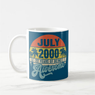 Caneca De Café Incrível Desde Julho de 2000 22 Anos de Idade 22º