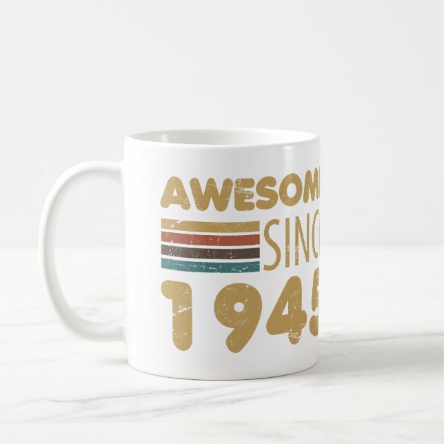 Caneca De Café Incrível desde o aniversário de 80 de 1945 (Esquerda)
