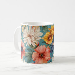 Caneca De Café Incrível e elegante Flores de Verão