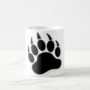 Caneca De Café Incrível efeito 3D B&W da garra do urso gay