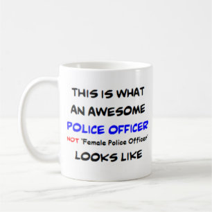 Caneca De Café incrível que não é policial feminino