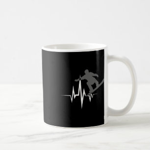 Caneca De Café Incrível Snowboarder Heartbeat Legal Snowboard Ele