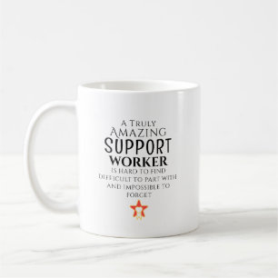 Caneca De Café Incrível Trabalhador de Apoio Difícil de Encontrar
