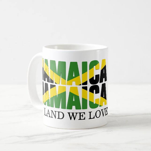 Caneca De Café Independência do 60.º aniversário da JAMAICA (Frente Esquerda)