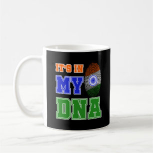 Caneca De Café Índia Patrimônio da Bandeira Indiana Meu DNA Pai