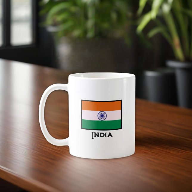Caneca De Café Indian Tricolor Tiranga (Criador carregado)