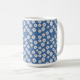 Caneca De Café Indigo Dream Daisies