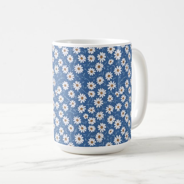 Caneca De Café Indigo Dream Daisies (Frente Esquerda)