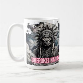 Caneca De Café índio nativo americano Cherokee com endereço Headd