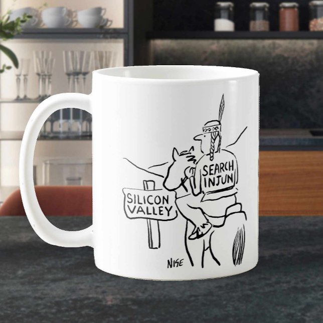 Caneca De Café Índio Vermelho em Horseback no Vale do Silício. En (Criador carregado)