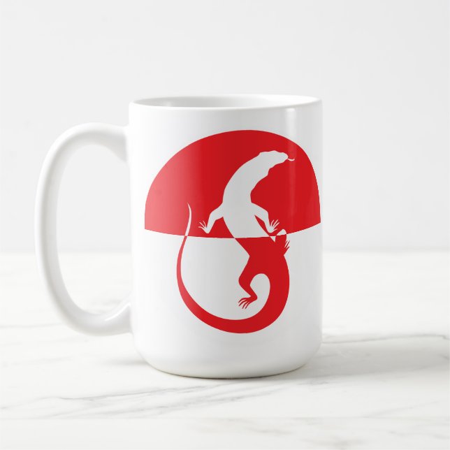 Caneca De Café Indonesia Komodo Dragon Monitor (Esquerda)