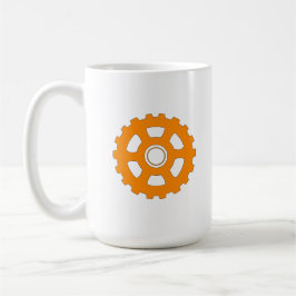 Caneca De Café Industrial Orange Gear Cogwheel