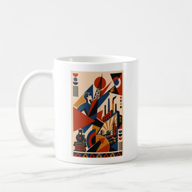 Caneca De Café Industrial Revolution – Geometric Art Mug (Esquerda)