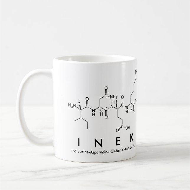 Caneca De Café Inek peptide name mug (Esquerda)