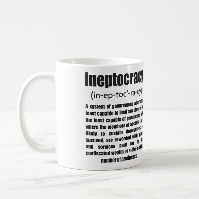 Caneca De Café Ineptocracia (Esquerda)