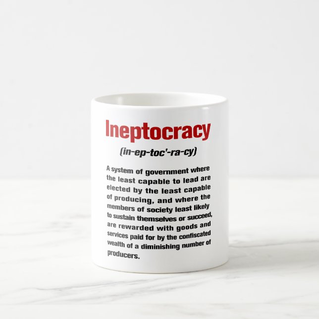 Caneca De Café Ineptocracy (Centro)