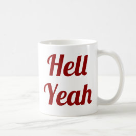 Caneca De Café Inferno Sim| Slogan Mug | datilografia manuscrita