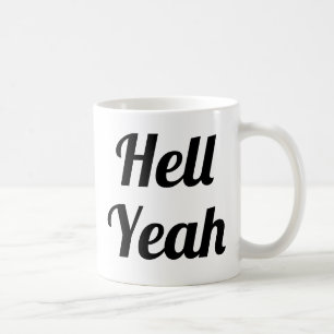 Caneca De Café Inferno Sim Slogan Mug datilografia manuscrita