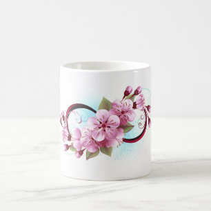 Caneca De Café Infinidade com Flores de Flor Sakura
