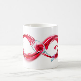 Caneca De Café Infinidade com vinho tinto