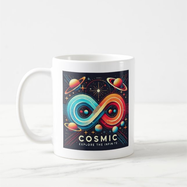 Caneca De Café Infinidade Cósmica: Explore o Infinito (Esquerda)