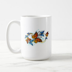 Caneca De Café Infinidade de Borboletas Monarca