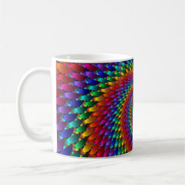 Caneca De Café Infinidade do Fractal da espiral do arco-íris do