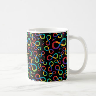 Caneca De Café Infinidade Neurodiversity do arco-íris do autismo