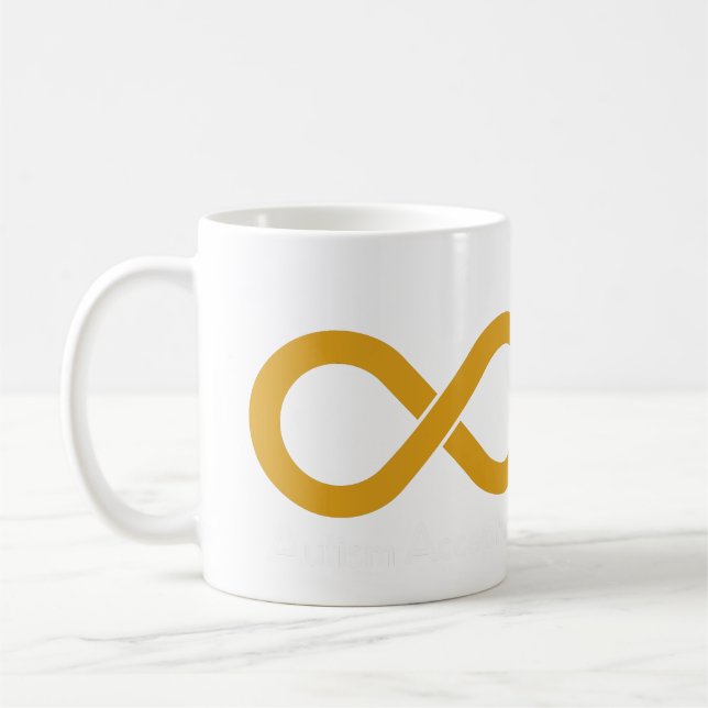 Caneca De Café Infinity Mug Dourado Autista (Esquerda)