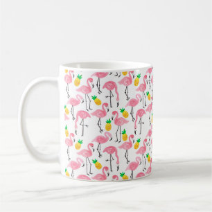 Caneca De Café Inflamingo, amarelo-abacaxi, cor-de-água rosa