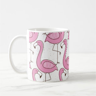Caneca De Café Inflamingos exóticos, design de enxerto sem costur