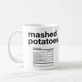 Caneca De Café Informações Nutricionais de Purê de Batata