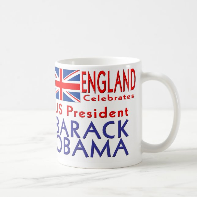 Caneca De Café INGLATERRA comemora o presidente Obama Lembrança (Direita)