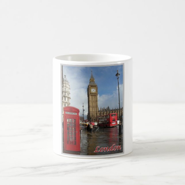 Caneca De Café Inglaterra - Londres - Big Ben - dupla queda (Centro)