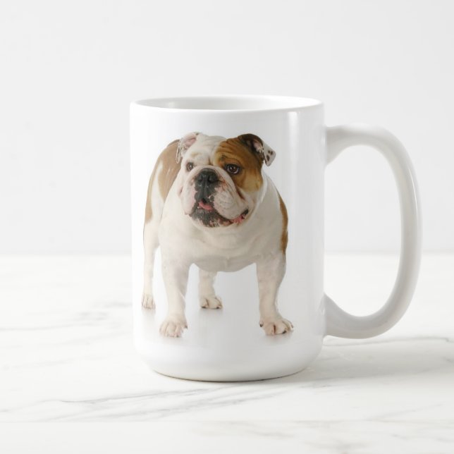 Caneca De Café Inglês Buldogue Puppy Dog Red Love (Direita)