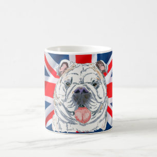 Caneca De Café Inglês Bulldog Union Jack Cheers Mate