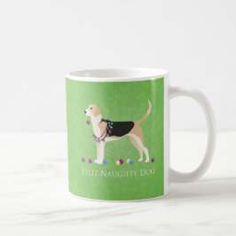 Caneca De Café Inglês Foxhound Christmas - Feliz Naughn