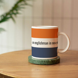 Caneca De Café Inglês Nova Iorque Citação Personalizada Mug