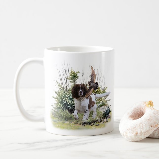 Caneca De Café Inglês Springer Spaniel (Com Donut)