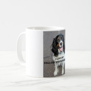 Caneca De Café inglês springer spaniel black white tan love with