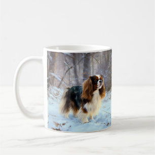 Caneca De Café Inglês Toy Spaniel Deixe-o nevar Natal