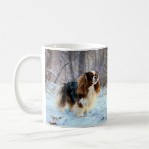 Caneca De Café Inglês Toy Spaniel Deixe-o nevar Natal