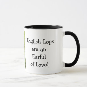 Caneca de café inglesa do coelho do Lop