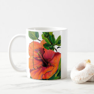 Caneca De Café Inibidor de laranja tropical de verão