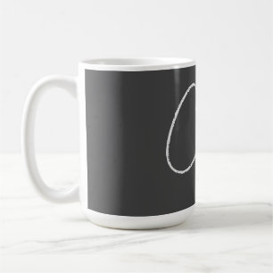 Caneca De Café Iniciais Mínimas de Monograma Moderno Profissional